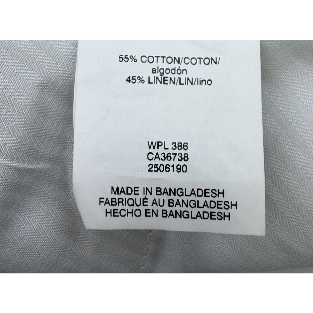$95 NEW KENNETH COLE REACTION Mens 33x32 Beige Cotton/Linen Khaki/Chino Pants - Picture 4 of 10